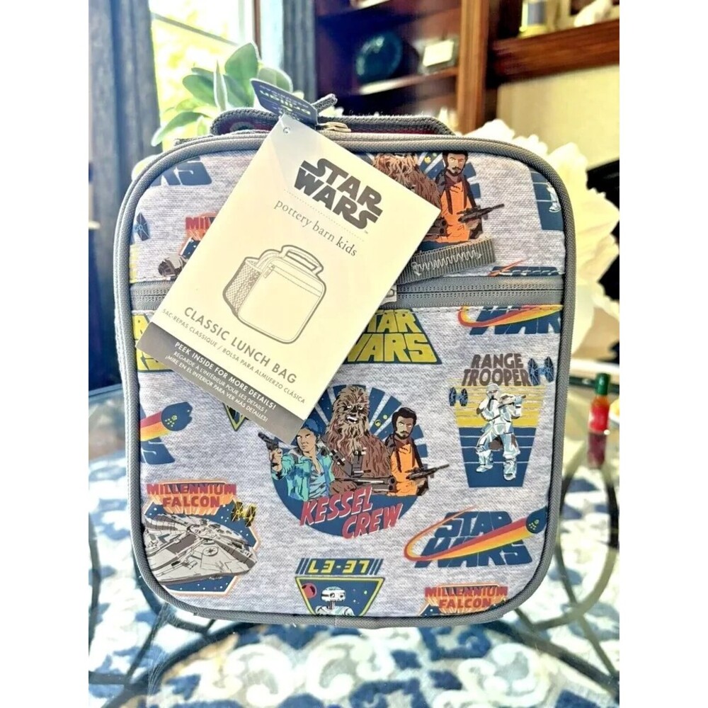 Pottery Barn School Disney Star Wars LUNCH BOX BAG SOLO travel boy Vader space -